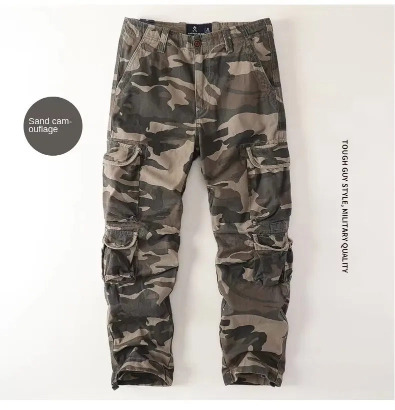Vintage Cotton Workwear Cargo Pants for Men - Casual Camouflage Multi-Pocket Straight-Leg Big & Tall Trousers
Vintage Cotton Workwear Cargo Pants for Men - Casual Camouflage Multi-Pocket Straight-Leg Big & Tall Trousers