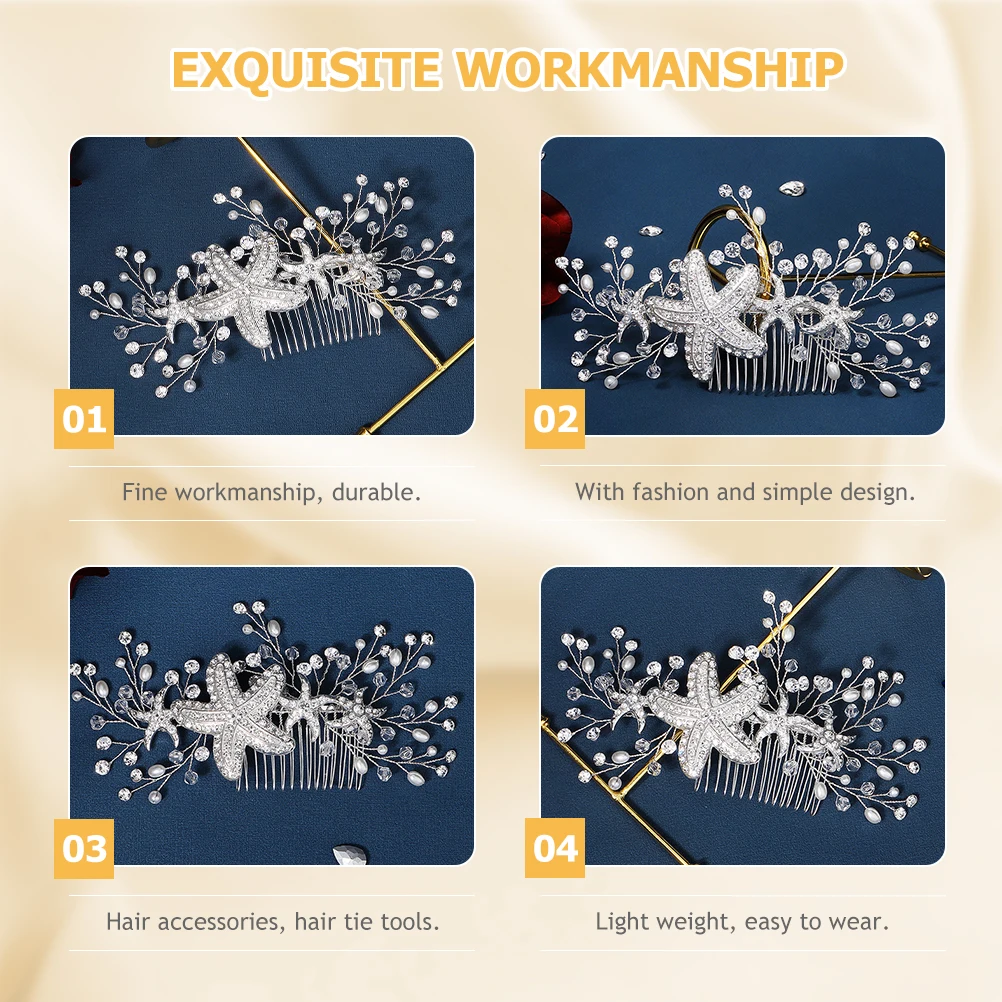 Crystal Pearl Hair Comb Wedding Accessories Women Bridal Bride Formal Alloy Banquet Beach Side Decorative Combs Hairpins
Crystal Pearl Hair Comb Wedding Accessories Women Bridal Bride Formal Alloy Banquet Beach Side Decorative Combs Hairpins