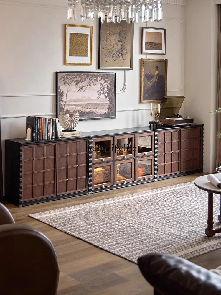 03.French retro solid wood TV cabinet module combination, antique living room floor storage cabinet
03.French retro solid wood TV cabinet module combination, antique living room floor storage cabinet