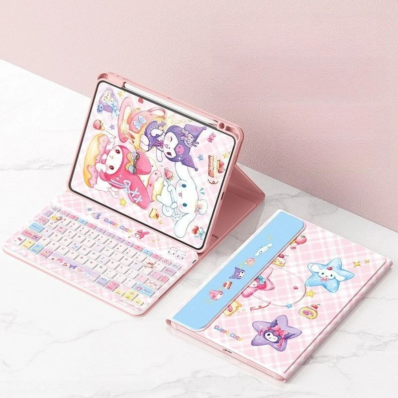 Cinnamoroll 360° Rotatable IPad Keyboard Case Detachable Magnetic Bluetooth Keyboard Cover for IPad Air7 Air8 9th 10Gen 10.9Inch
Cinnamoroll 360° Rotatable IPad Keyboard Case Detachable Magnetic Bluetooth Keyboard Cover for IPad Air7 Air8 9th 10Gen 10.9Inch