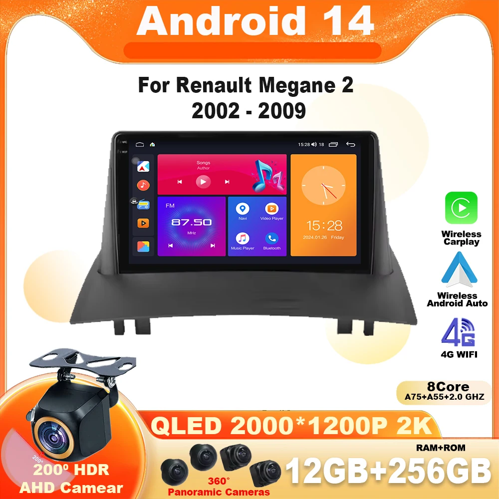 Android14 For Renault Megane 2 2002 2003 2004 2005 - 2009 Navigation GPS Multimedia Player WiFi Stereo Auto BT Carplay Car Radio
Android14 For Renault Megane 2 2002 2003 2004 2005 - 2009 Navigation GPS Multimedia Player WiFi Stereo Auto BT Carplay Car Radio