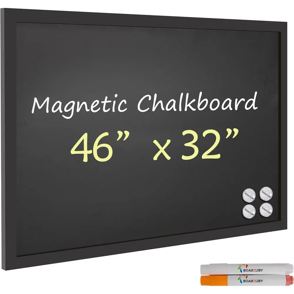 Magnetic Chalkboard Black Board 46 x 32, Extra Large Chalk Board Blackboard or Wall Decor, Easy-to-Erase Wood ed Magnet Board, 4
Magnetic Chalkboard Black Board 46 x 32, Extra Large Chalk Board Blackboard or Wall Decor, Easy-to-Erase Wood ed Magnet Board, 4