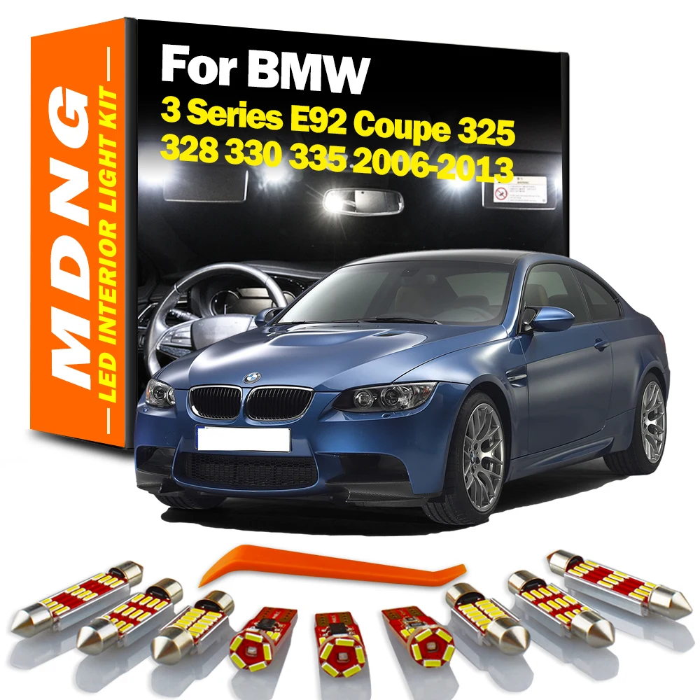 MDNG 21Pcs For BMW 3 Series E92 Coupe 325 328 330 335 2006 2007 - 2011 2012 2013 Car LED Interior Dome Footwell Map Light Kit
MDNG 21Pcs For BMW 3 Series E92 Coupe 325 328 330 335 2006 2007 - 2011 2012 2013 Car LED Interior Dome Footwell Map Light Kit