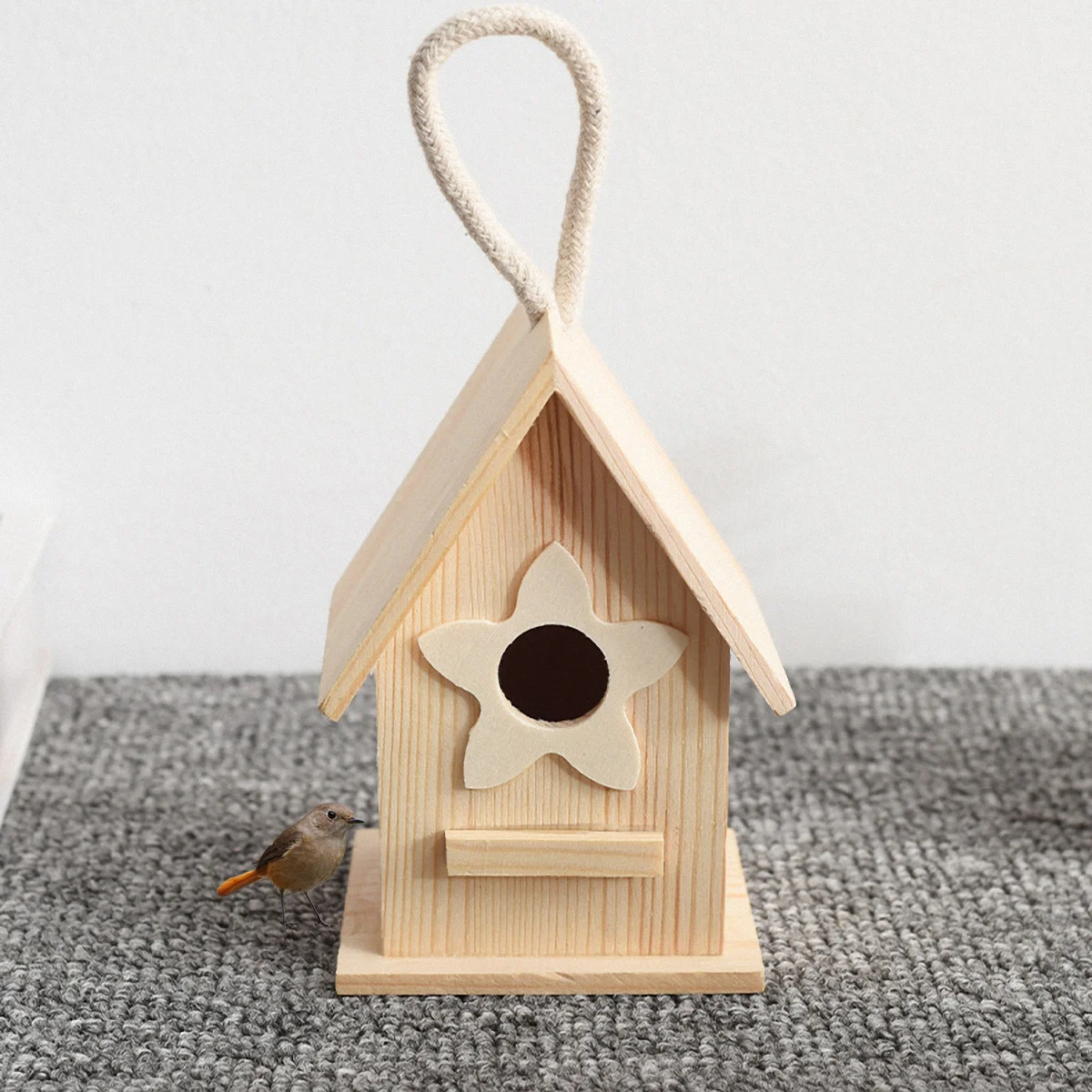 Wooden Bird Nest Decoration DIY House Birds Desktop Hanging outside Houses Paintable
Wooden Bird Nest Decoration DIY House Birds Desktop Hanging outside Houses Paintable