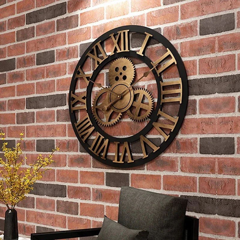 Retro Industrial Style Wall Clock European Wood Home Wall Watch Decorative for Living Room Office Bar Wall Art Decor Horologe
Retro Industrial Style Wall Clock European Wood Home Wall Watch Decorative for Living Room Office Bar Wall Art Decor Horologe
