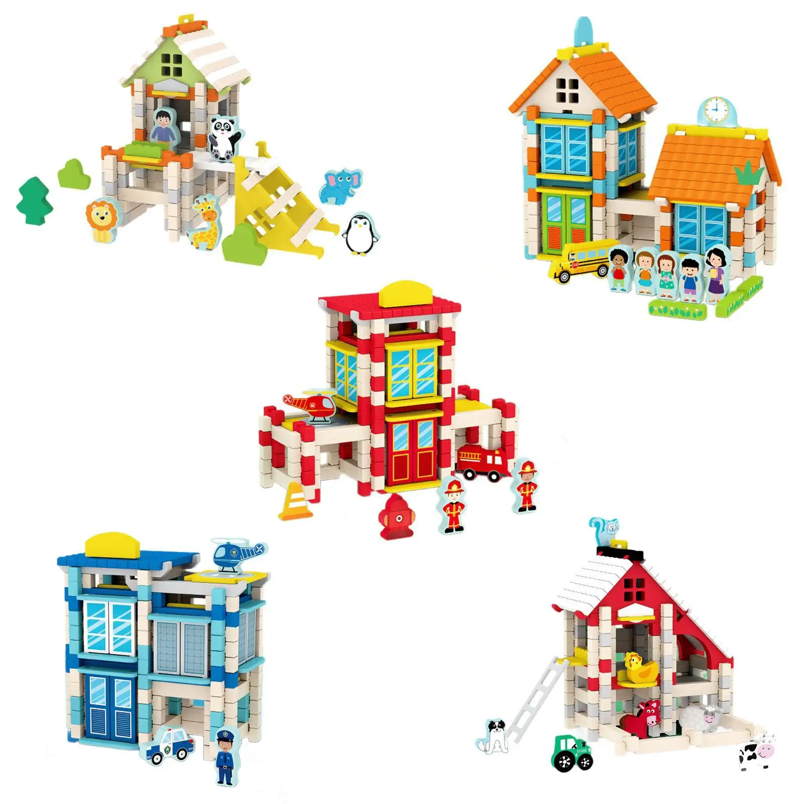 Wooden House DIY Building Blocks Set Creative Educational Toy Construction Building Kit Engineering Learning Toy for Kids
Wooden House DIY Building Blocks Set Creative Educational Toy Construction Building Kit Engineering Learning Toy for Kids