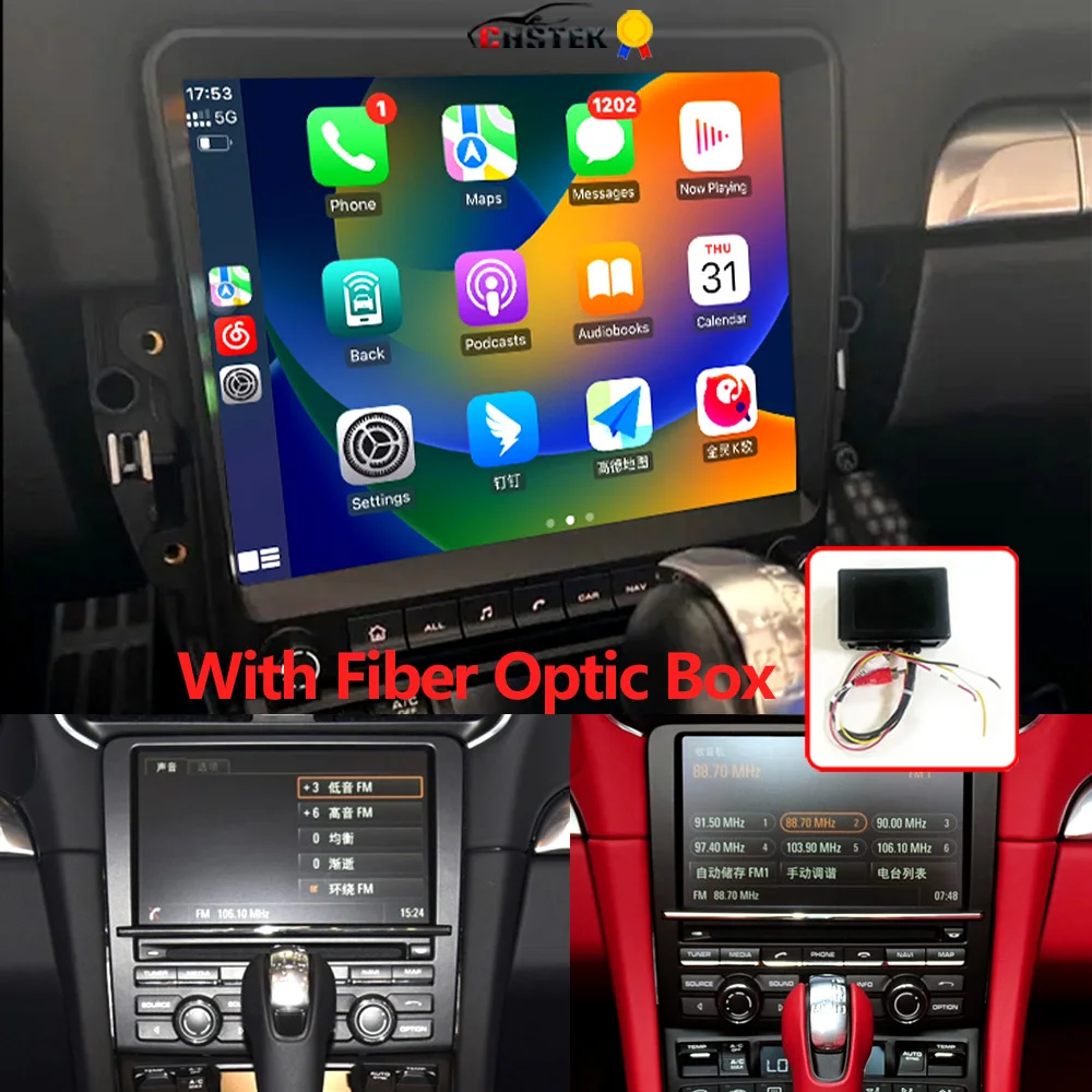 CHSTEK Carplay Android 13 Car Radio For Porsche Cayman Boxster 911 918 718 981 997 Stereo GPS Navigation Bluetooth WIFI 4G Vedio
CHSTEK Carplay Android 13 Car Radio For Porsche Cayman Boxster 911 918 718 981 997 Stereo GPS Navigation Bluetooth WIFI 4G Vedio