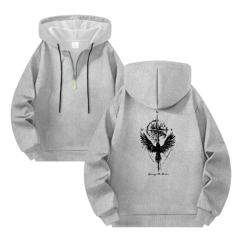Y2K Men's Half-Zip Hoodie for Wear Travel and Casual Sweatshirt Hip Hop Gothic Streetwear Pullover Eagle & Compass Graphic Print
Y2K Men's Half-Zip Hoodie for Wear Travel and Casual Sweatshirt Hip Hop Gothic Streetwear Pullover Eagle & Compass Graphic Print