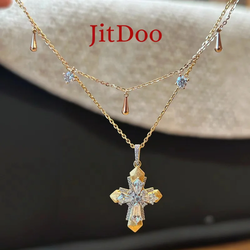 JitDoo Hand-made Gold Silver Color Vatican Punk Cross Pendant, Retro Rupert's Tears Stacked Necklace for Women Men Romantic Gift 
JitDoo Hand-made Gold Silver Color Vatican Punk Cross Pendant, Retro Rupert's Tears Stacked Necklace for Women Men Romantic Gift