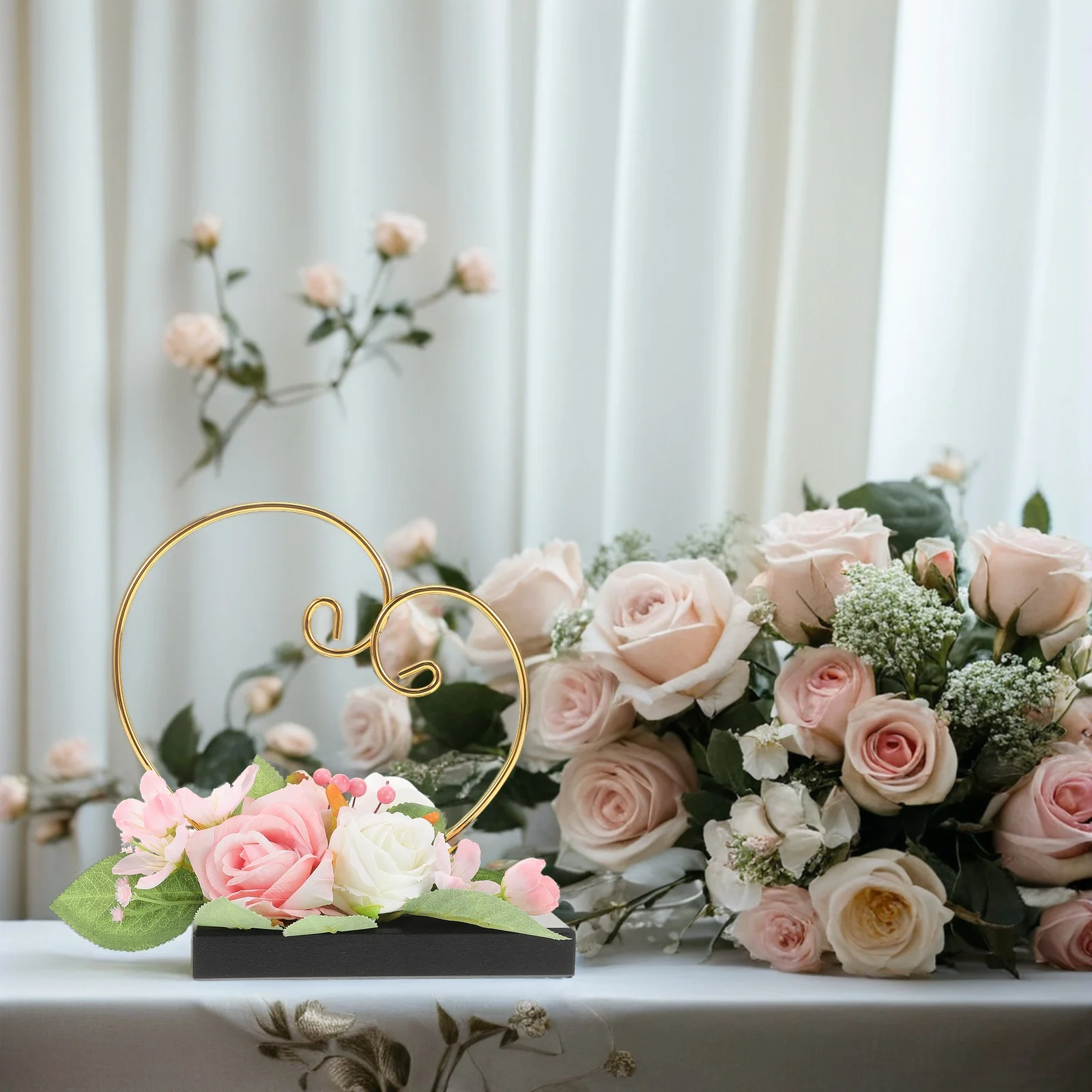 Heart Shaped Diamond Storage Rack Faux Roses Jewelry Holder Wedding Engagement Earring Display Stand Decorative Necklace
Heart Shaped Diamond Storage Rack Faux Roses Jewelry Holder Wedding Engagement Earring Display Stand Decorative Necklace