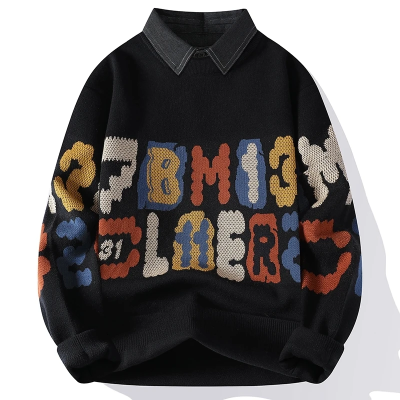 2025 зимний новый мужской высококачественный искусственный свитер из двух предметов, свободный модный брендовый вязаный свитер с воротником, толстовка
2025 зимний новый мужской высококачественный искусственный свитер из двух предметов, свободный модный брендовый вязаный свитер с воротником, толстовка
