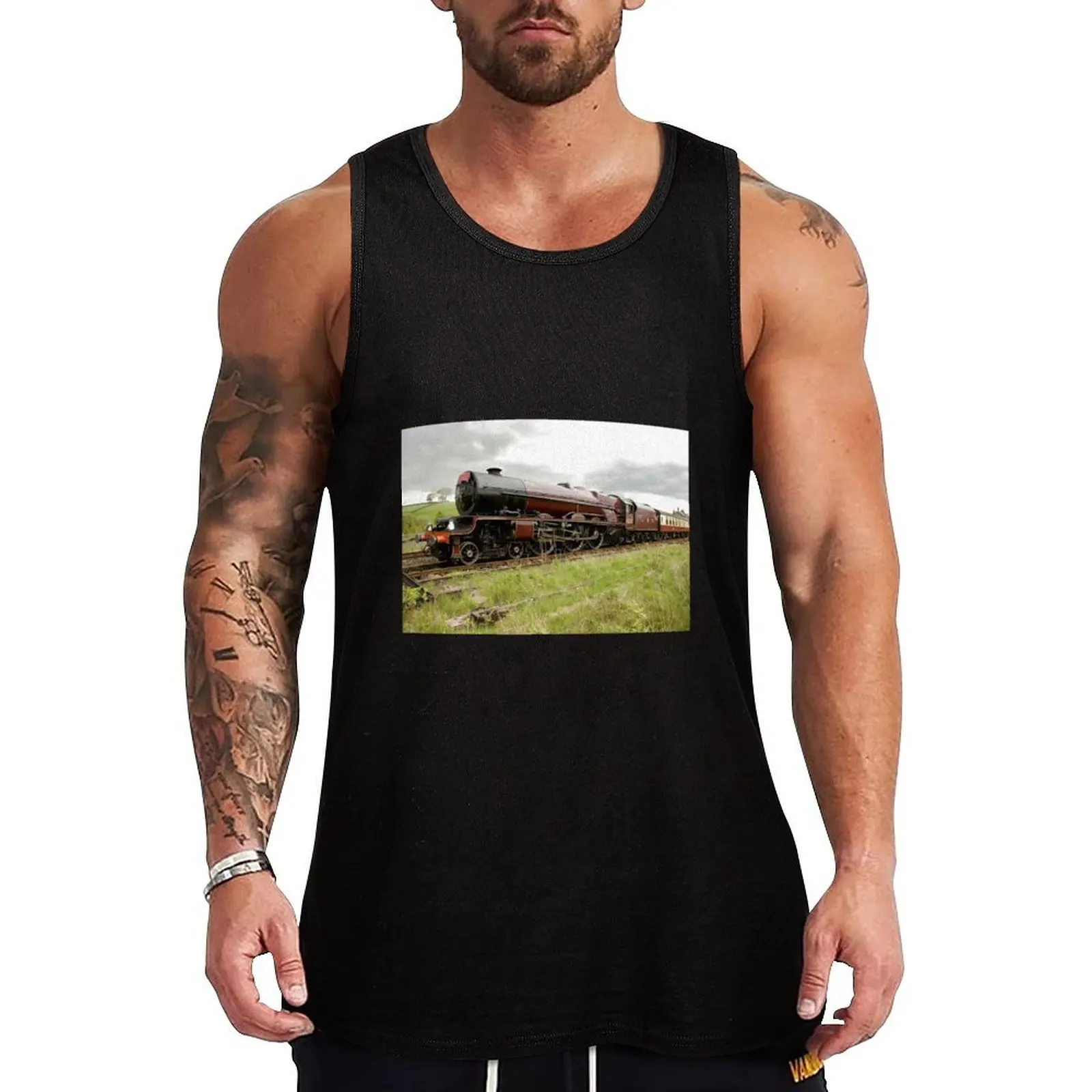 Steam Locomotive - Princess Elizabeth Tank Top Modern Print Tank Top Contemporary Graphic Shirt
Steam Locomotive - Princess Elizabeth Tank Top Modern Print Tank Top Contemporary Graphic Shirt