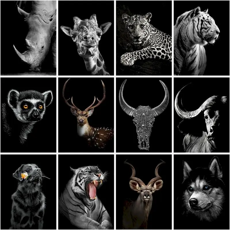 GATYZTORY Paint By Number Black And White Animals Diy Pictures By Numbers Kits Handpainted Art Drawing On Canvas Gift Home Decor
GATYZTORY Paint By Number Black And White Animals Diy Pictures By Numbers Kits Handpainted Art Drawing On Canvas Gift Home Decor