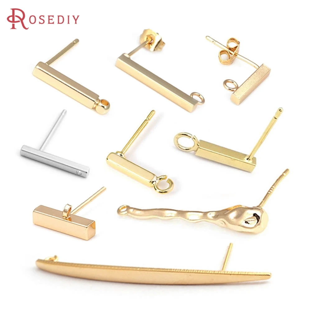 18K Gold Color Brass Rectangle Rod Shape Stud Earrings Pins Earring Jewelry Making Supplies Diy Findings Accessories Materials
18K Gold Color Brass Rectangle Rod Shape Stud Earrings Pins Earring Jewelry Making Supplies Diy Findings Accessories Materials