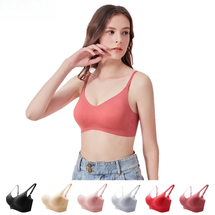 Removable Cup Pad Bra Latex Invisible Underwear Steel Ring Push up Gathered Traceless Bra Korean Style Home Clothes
Removable Cup Pad Bra Latex Invisible Underwear Steel Ring Push up Gathered Traceless Bra Korean Style Home Clothes