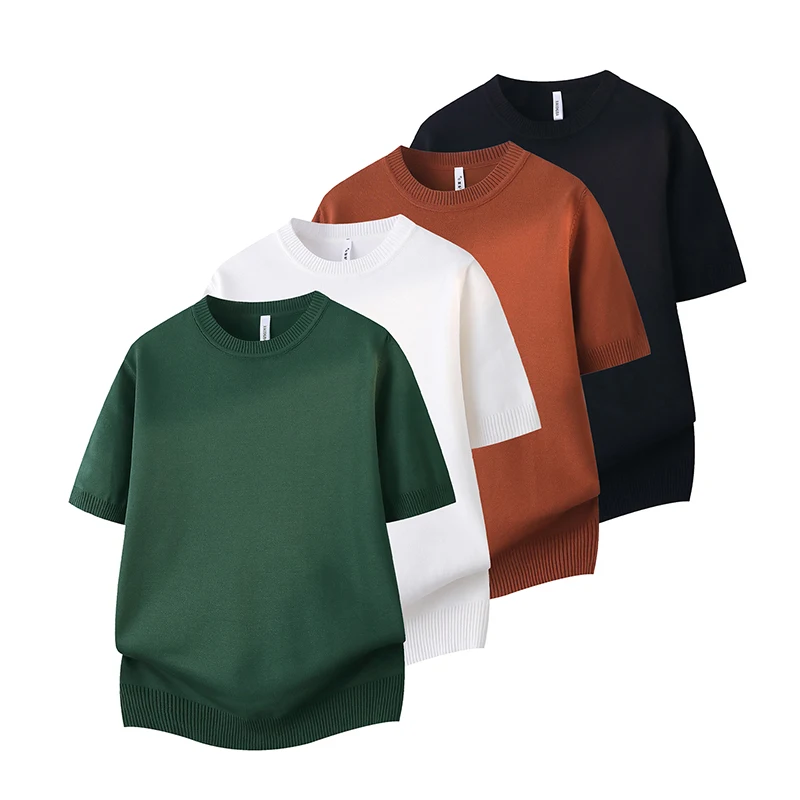 Men's Summer O-Neck Short-Sleeve Knit Top Trendy Casual Affordable Luxury Versatile Solid Soft Fashion Y2K Outdoor-Homewear Tops
Men's Summer O-Neck Short-Sleeve Knit Top Trendy Casual Affordable Luxury Versatile Solid Soft Fashion Y2K Outdoor-Homewear Tops