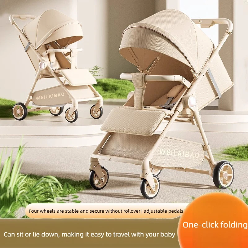 Portable Baby Stroller with One Click Folding UPF50 Sun Canopy Reinforced Footrest and Carbon Steel Frame Design
Portable Baby Stroller with One Click Folding UPF50 Sun Canopy Reinforced Footrest and Carbon Steel Frame Design