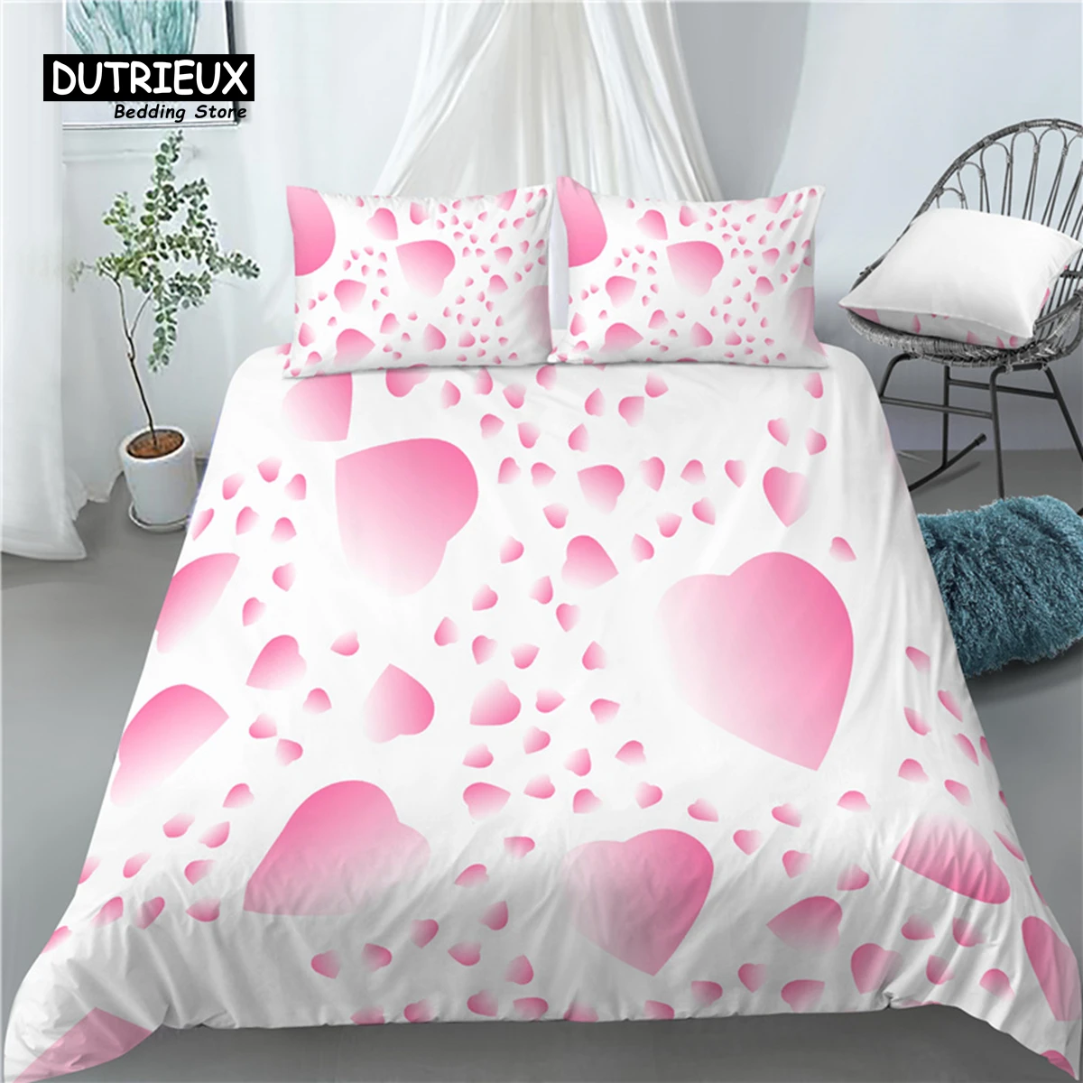 Luxury 3D Pink Hearts Print Home Living 2/3Pcs Comfortable Duvet Cover PillowCase Bedding Set Queen and King EU/US/AU Size
Luxury 3D Pink Hearts Print Home Living 2/3Pcs Comfortable Duvet Cover PillowCase Bedding Set Queen and King EU/US/AU Size