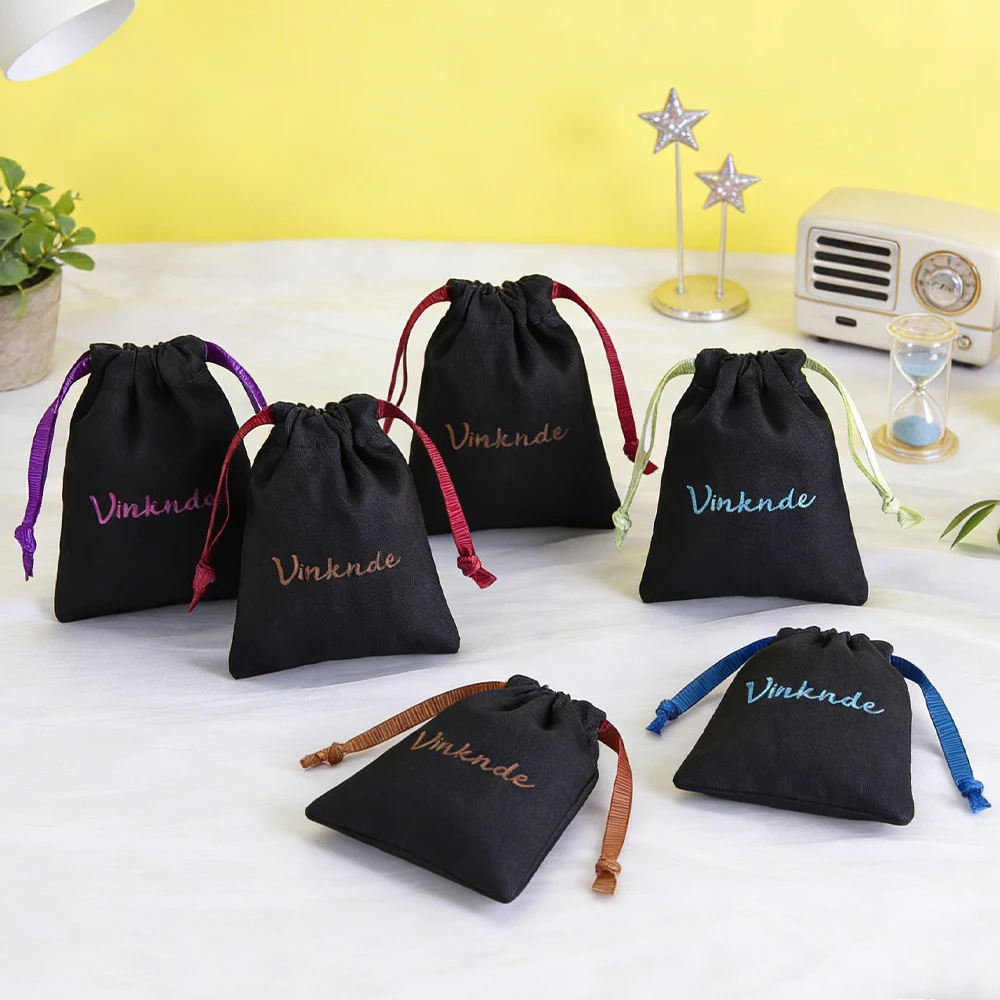 100Pack 9x12cm Custom Logo Black Cotton Twill Drawstring Bag Jewelry Earrings Rings Packaging Pouches Wedding Gift Candy Pouches
100Pack 9x12cm Custom Logo Black Cotton Twill Drawstring Bag Jewelry Earrings Rings Packaging Pouches Wedding Gift Candy Pouches
