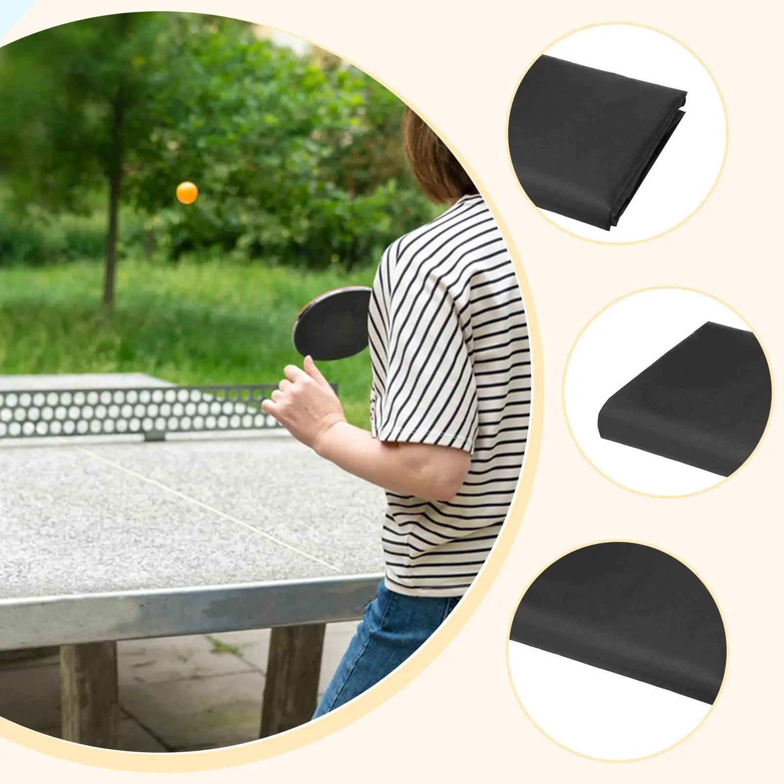 Table Tennis Cover Windproof Weather Protection Protective Cover Pingpong Table