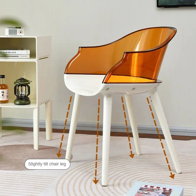 Nordic Acrylic Dining Chairs Kitchen Backrest Armchair Creative Dining Room Furniture Home Living Room Transparent Makeup Chair
Nordic Acrylic Dining Chairs Kitchen Backrest Armchair Creative Dining Room Furniture Home Living Room Transparent Makeup Chair
