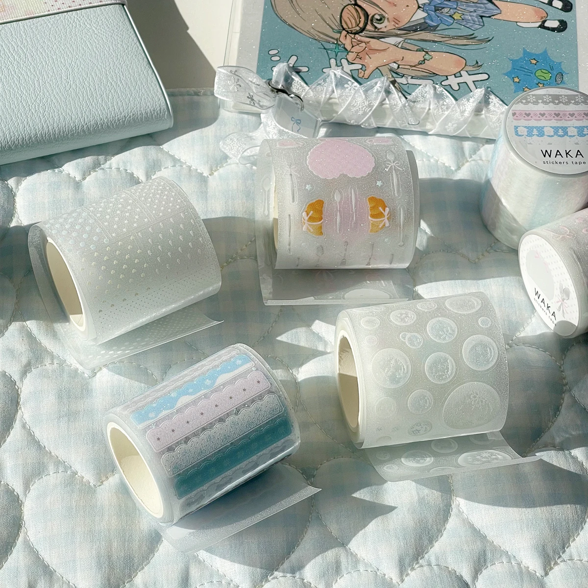 WAKAWAKA The first Snow Sticker Tapes Sparkling Sand Transparent Deco Scrapbooking Sticker Tapes Bubble Dot Cute Sticker
WAKAWAKA The first Snow Sticker Tapes Sparkling Sand Transparent Deco Scrapbooking Sticker Tapes Bubble Dot Cute Sticker