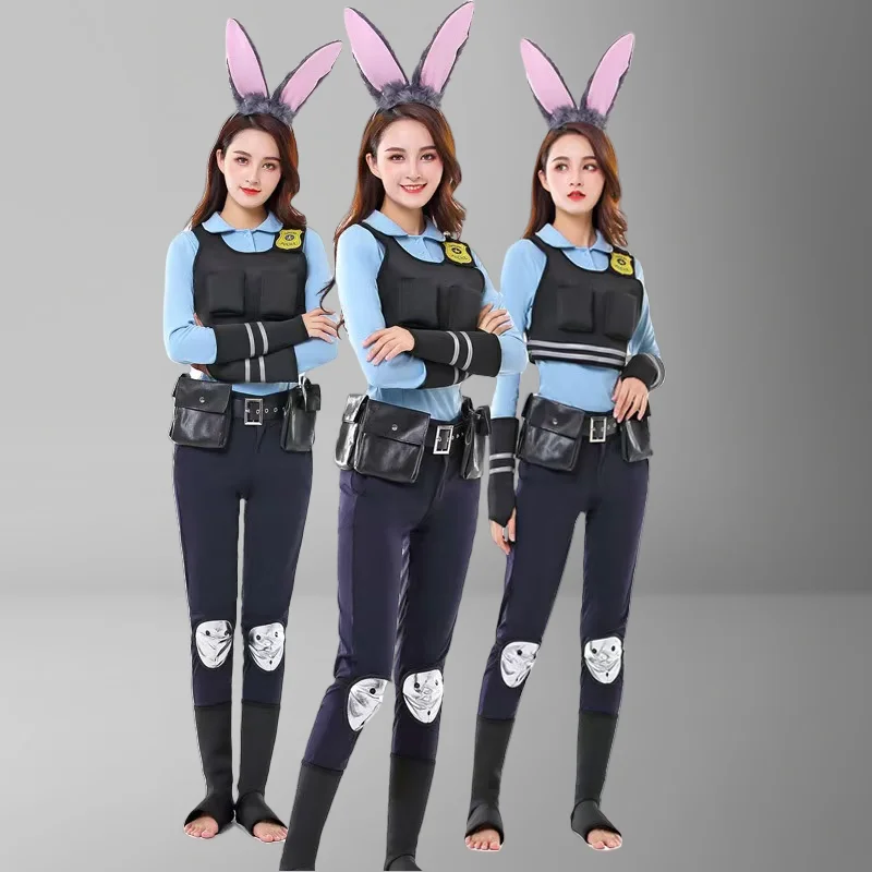 Disney Zootopia Judy Hopps Police Officer Cosplay Costume Adult Short Long Sleeve Jumpsuit for Halloween, Conventions & Stage Pe
Disney Zootopia Judy Hopps Police Officer Cosplay Costume Adult Short Long Sleeve Jumpsuit for Halloween, Conventions & Stage Pe