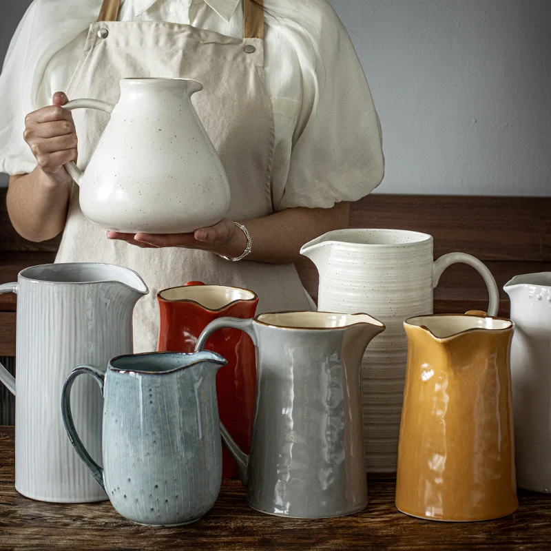 YFY Kettle Collection Household Pot Large Capacity Cool Kettle Retro Ceramic Flower Arrangement Handlebar Pot
YFY Kettle Collection Household Pot Large Capacity Cool Kettle Retro Ceramic Flower Arrangement Handlebar Pot