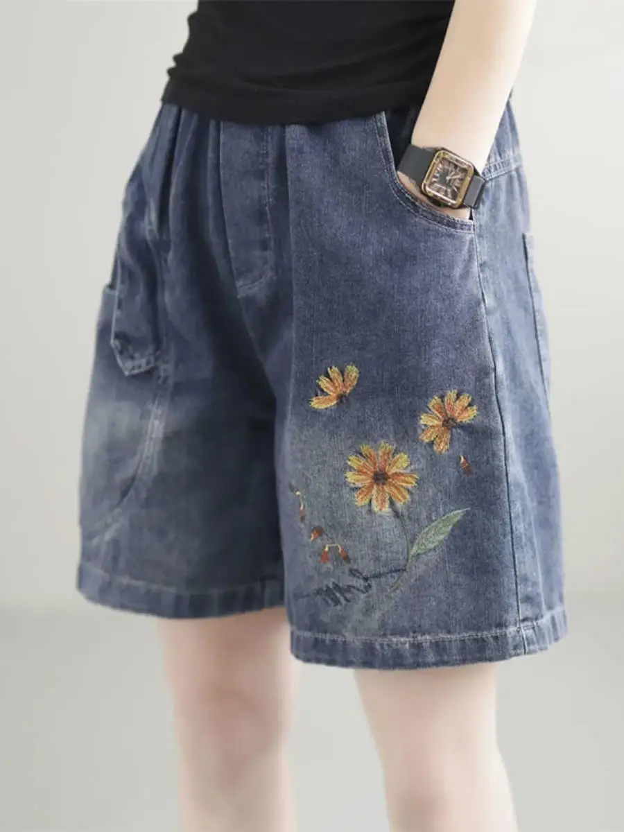 Retro Embroidered Loose Fit ort Jeans Women's High Waist Straight Leg Summer Faion Ele Sle Four-Piece Pants
Retro Embroidered Loose Fit ort Jeans Women's High Waist Straight Leg Summer Faion Ele Sle Four-Piece Pants