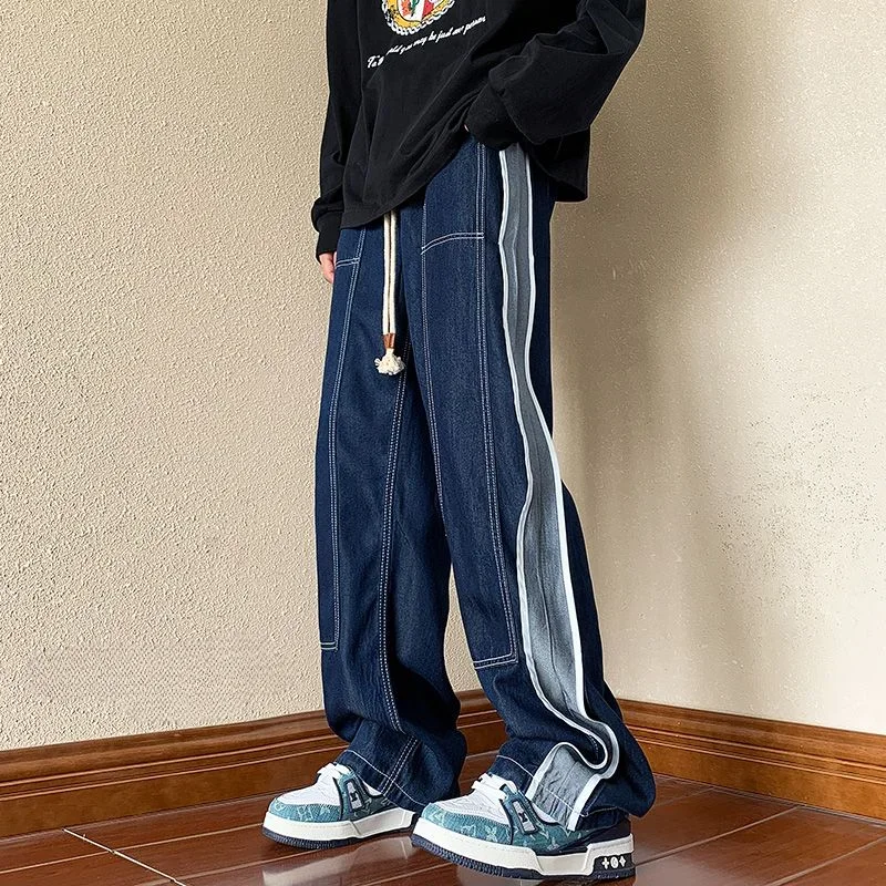 Foufurieux 2024 Spring Autumn Casual Jeans Men American Streetwear High Street Stitching Loose Straight Leg Wide Leg Pants Mens
Foufurieux 2024 Spring Autumn Casual Jeans Men American Streetwear High Street Stitching Loose Straight Leg Wide Leg Pants Mens