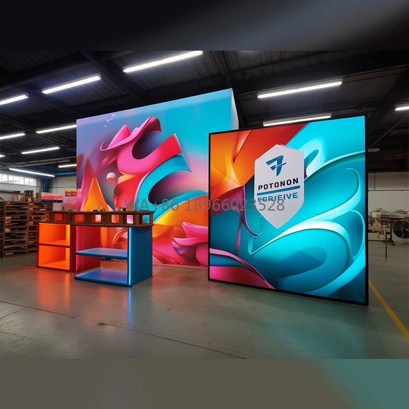 Aluminum Frame Exhibition Booth Custom 20x30 Trade Show Booth Display Modualr Back Lit Stand
Aluminum Frame Exhibition Booth Custom 20x30 Trade Show Booth Display Modualr Back Lit Stand