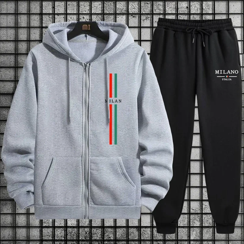 Men's Tracksuit Print Hooded Sweatshirts Sweatpants Casual Zipper Jacket Coat Man Clothing Autumn Winter Single Piece Tops Pants
Men's Tracksuit Print Hooded Sweatshirts Sweatpants Casual Zipper Jacket Coat Man Clothing Autumn Winter Single Piece Tops Pants