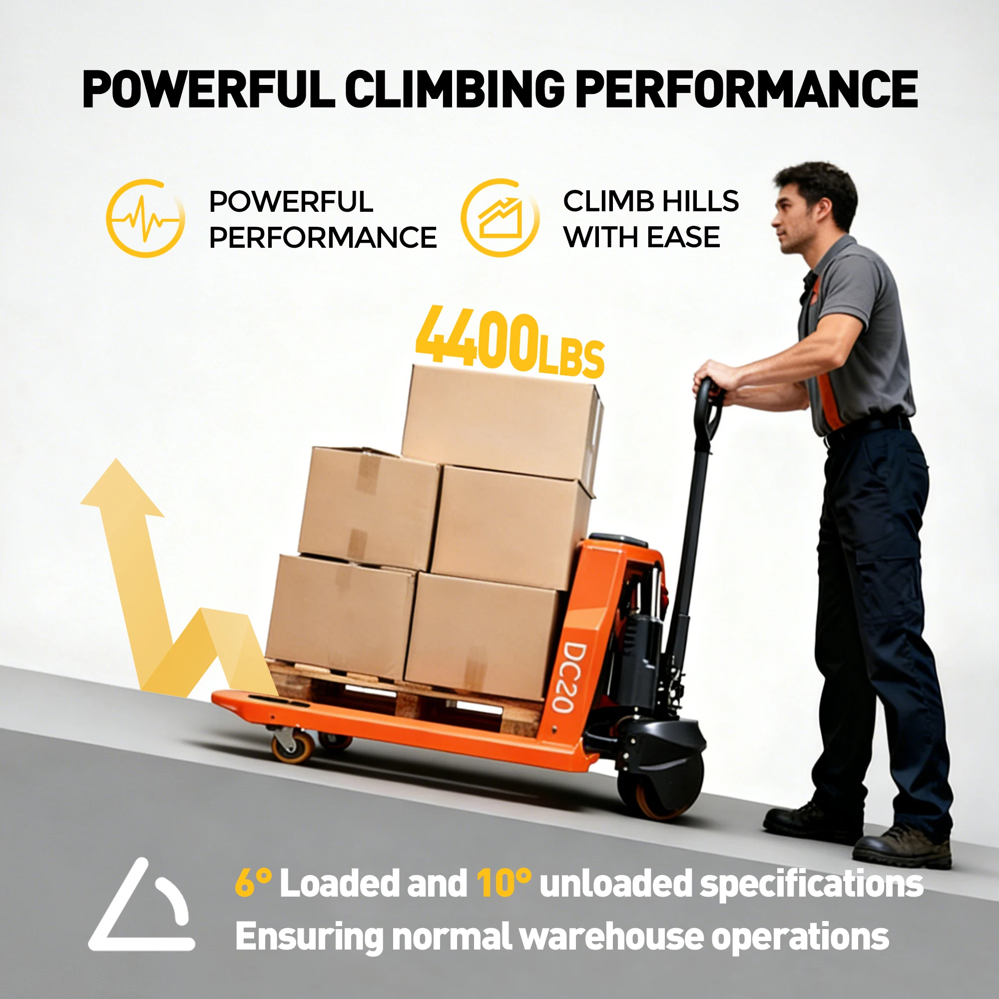 4400LBS Fully Electric Pallet Jack Truck Powered Lithium Battery 48" x 27" Forks
4400LBS Fully Electric Pallet Jack Truck Powered Lithium Battery 48" x 27" Forks