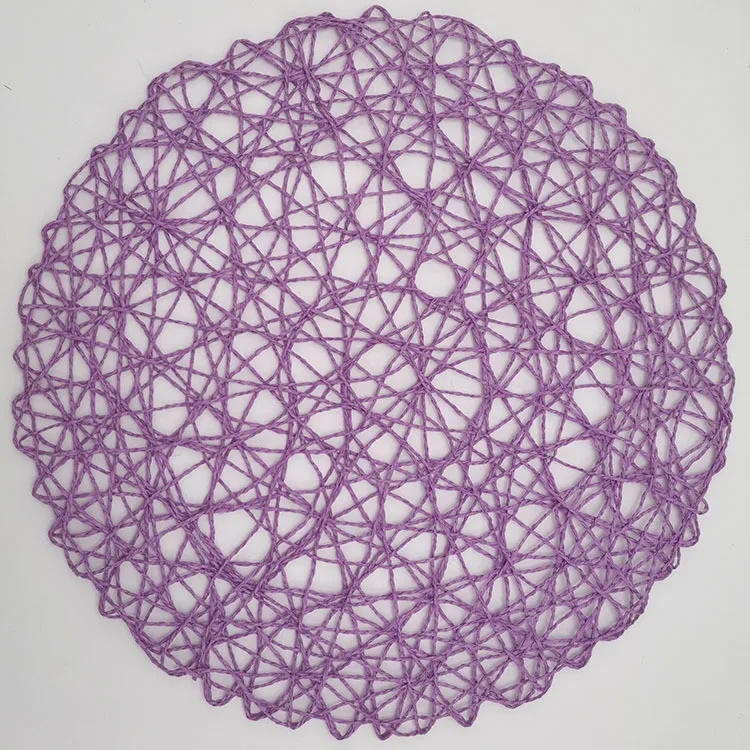 Minimally woven paper rope woven placemat For Dining, Party And Wedding 12PCS Round Paper Woven Placemats Mesh Place Mats
Minimally woven paper rope woven placemat For Dining, Party And Wedding 12PCS Round Paper Woven Placemats Mesh Place Mats