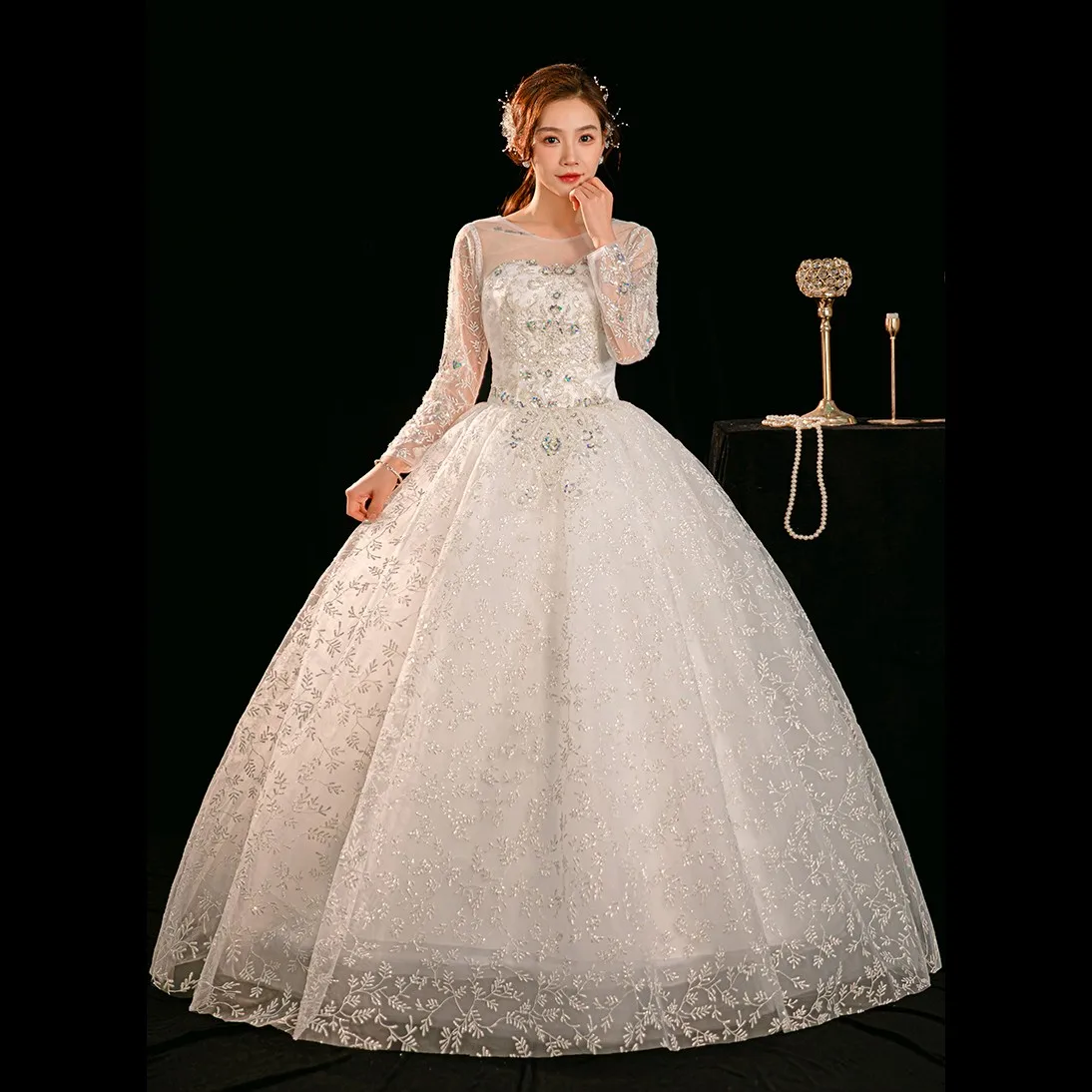 2024 New And Elegant Wedding Dresses For Women Long Sleeve Lace Appliques Bridal Dresses O-neck Ball Gown Plus Size Made Custpm
2024 New And Elegant Wedding Dresses For Women Long Sleeve Lace Appliques Bridal Dresses O-neck Ball Gown Plus Size Made Custpm