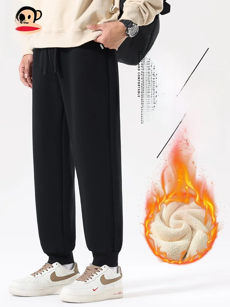 Мужские утепленные повседневные брюки на флисовой подкладке, черные, зимние, удобные, из смесового хлопка и полиэстера, молодежный стиль
Мужские утепленные повседневные брюки на флисовой подкладке, черные, зимние, удобные, из смесового хлопка и полиэстера, молодежный стиль