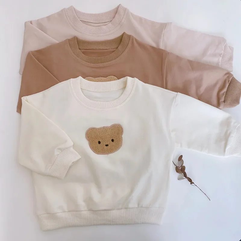 2024 Spring Korean Baby Kids Sweatershirt Toddler Boys Girls Cute Little Bear Embroidered Tops Pullover Child Clothes
2024 Spring Korean Baby Kids Sweatershirt Toddler Boys Girls Cute Little Bear Embroidered Tops Pullover Child Clothes