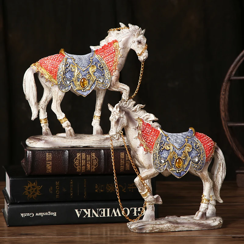 Antique Design Resin Couple Horse Statue Charger Sculpture War Decor Ornament Gift and Craft Furnishing
Antique Design Resin Couple Horse Statue Charger Sculpture War Decor Ornament Gift and Craft Furnishing
