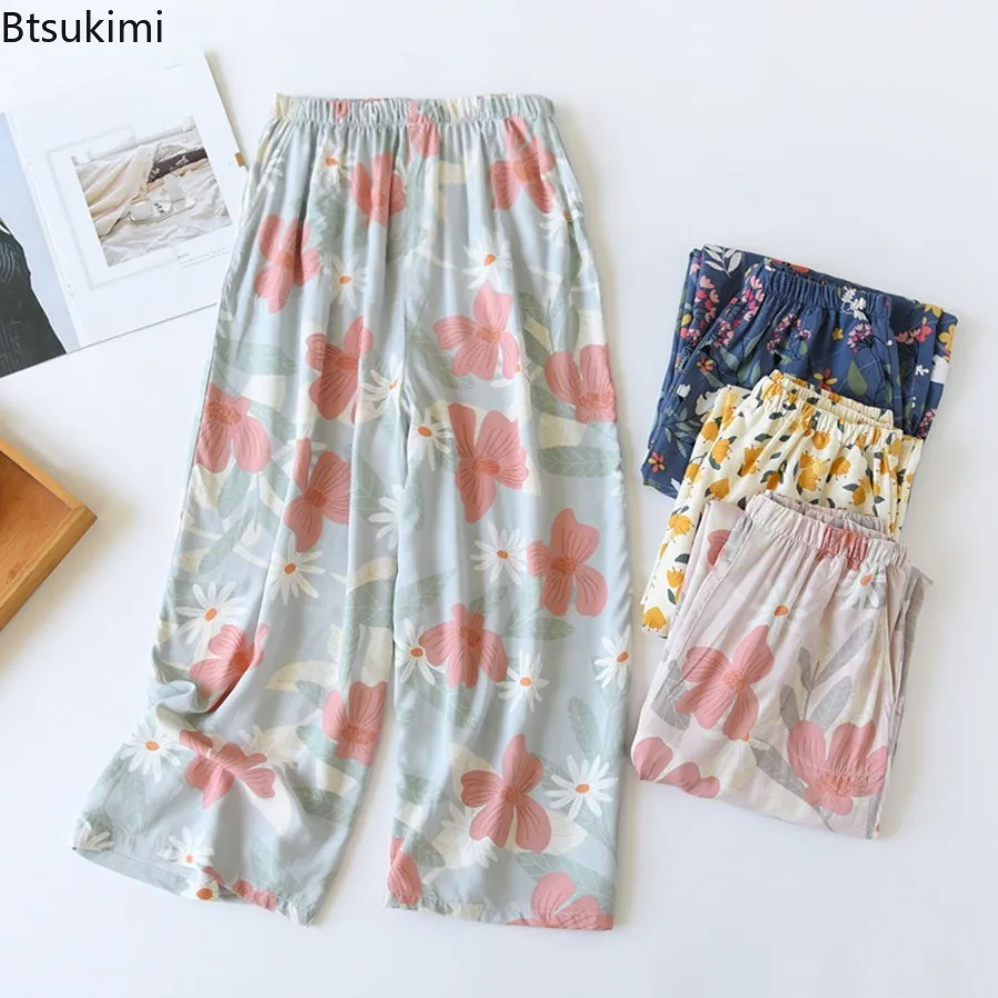 New 2025 Women's Summer Shorts Floral Print Sleepwear Wide Leg Capri Pants Casual Calf-Length Loose Trousers Loungewear Female
New 2025 Women's Summer Shorts Floral Print Sleepwear Wide Leg Capri Pants Casual Calf-Length Loose Trousers Loungewear Female