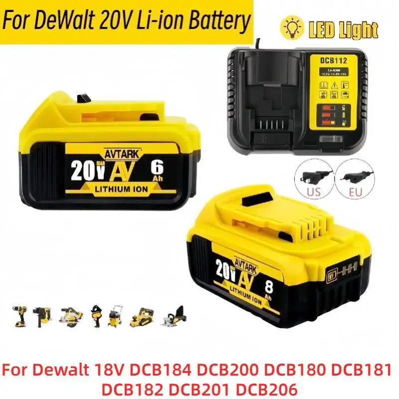 Original DCB200 20V 8000mAh Lithium Replacement Battery For Dewalt 18V DCB184 DCB200 DCB182 DCB180 DCB181 DCB182 DCB201 DCB206
Original DCB200 20V 8000mAh Lithium Replacement Battery For Dewalt 18V DCB184 DCB200 DCB182 DCB180 DCB181 DCB182 DCB201 DCB206