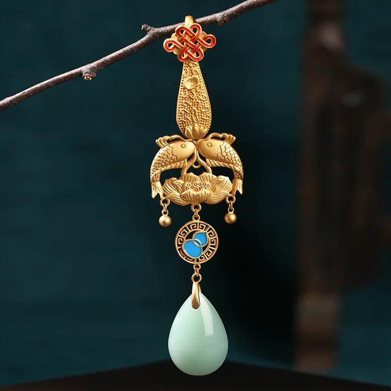 Year after year, fish bring good luck and peace. Chinese style retro pressure lapel brooch
Year after year, fish bring good luck and peace. Chinese style retro pressure lapel brooch