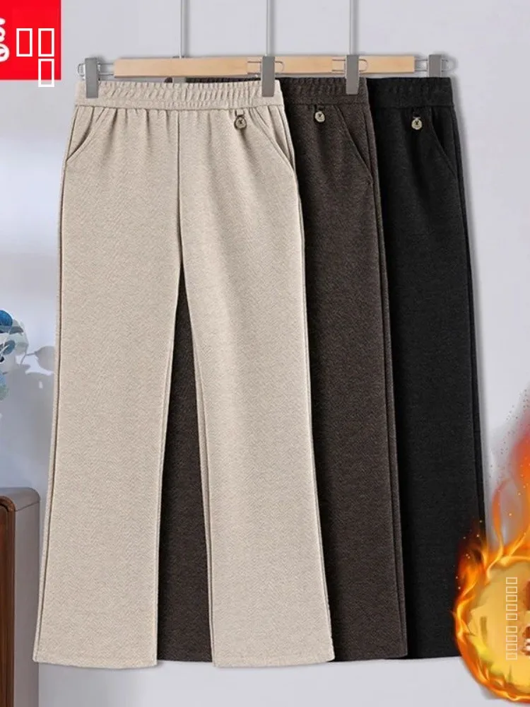 Брюки Thiened Fce с высокой талией и прямыми штанинами для женщин среднего возраста, осенне-зимние, теплые, больших размеров, повседневные, длинные...
Брюки Thiened Fce с высокой талией и прямыми штанинами для женщин среднего возраста, осенне-зимние, теплые, больших размеров, повседневные, длинные...