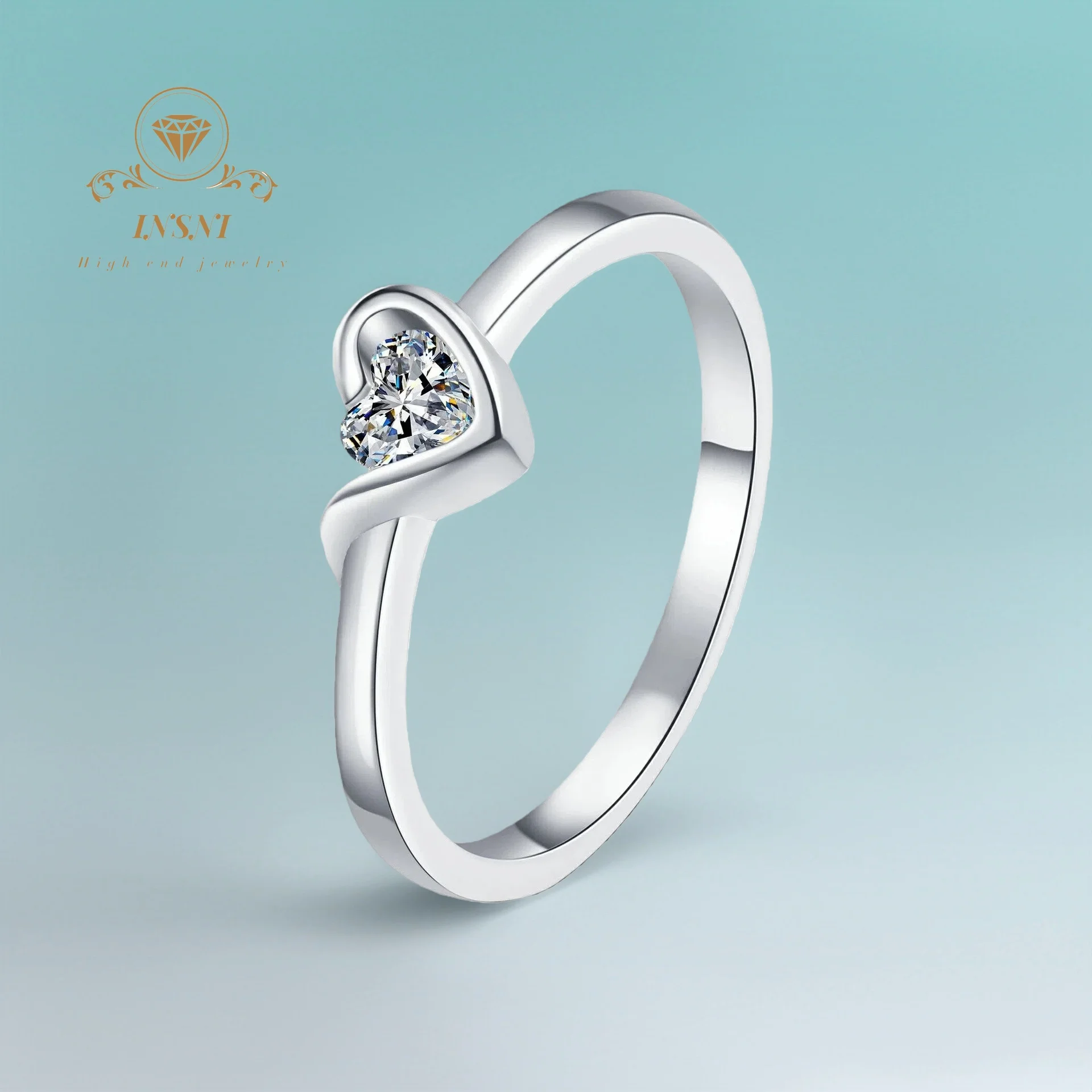 0.3ct 925 Sterling Silver Moissanite Heart-Shaped Unisex Minimalist Ring Certified Women's Daily Jewelry For Modern Styling
0.3ct 925 Sterling Silver Moissanite Heart-Shaped Unisex Minimalist Ring Certified Women's Daily Jewelry For Modern Styling