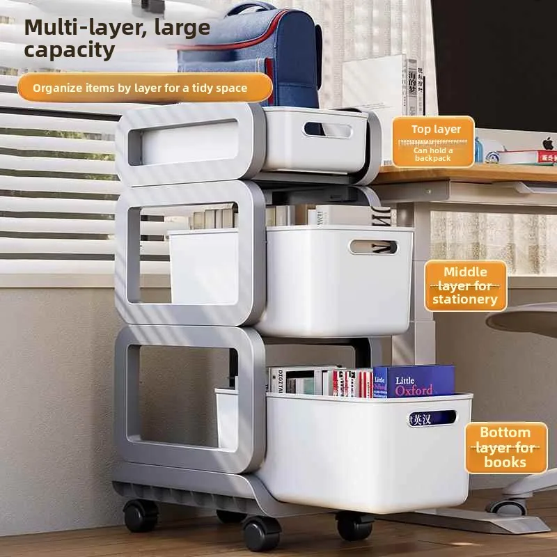 Mobile Multi-Layer Home Organization Ra with Wheels Bedroom Living Room Bookbag Simple Modern Plastic Kitchen Storage elf
Mobile Multi-Layer Home Organization Ra with Wheels Bedroom Living Room Bookbag Simple Modern Plastic Kitchen Storage elf
