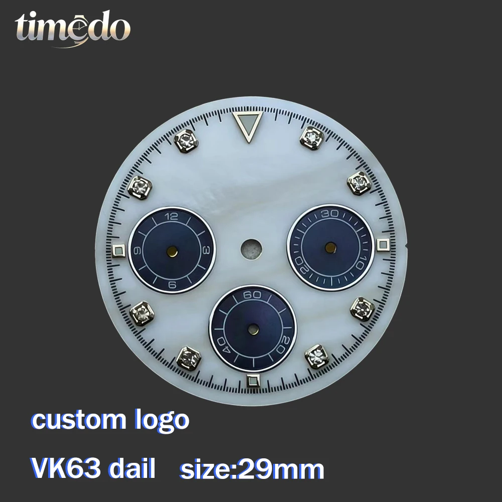 Chronograph 29mm custom logo dial highquality VK63 men's watch suitable for VK63 movement
Chronograph 29mm custom logo dial highquality VK63 men's watch suitable for VK63 movement