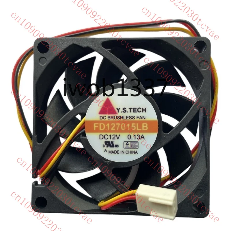 New 7CM Cooling FD127015LB 12V 0.13A DC Brushless Fan 70*70*15mm Three Wires
New 7CM Cooling FD127015LB 12V 0.13A DC Brushless Fan 70*70*15mm Three Wires