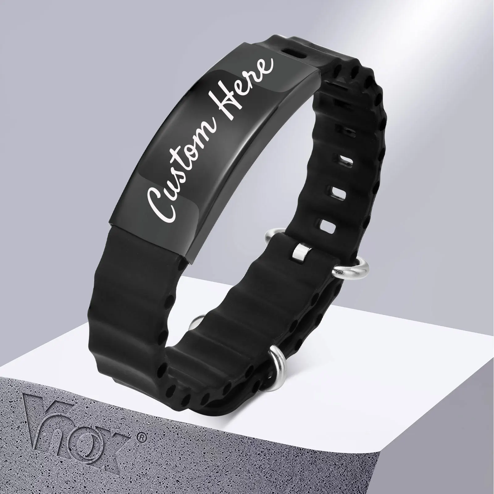 Vnox Free Custom ID Tag Bracelets for Men, Black Silicone Bands with Stainless Steel Wristband, Casual Gifts for Him Jewelry
Vnox Free Custom ID Tag Bracelets for Men, Black Silicone Bands with Stainless Steel Wristband, Casual Gifts for Him Jewelry
