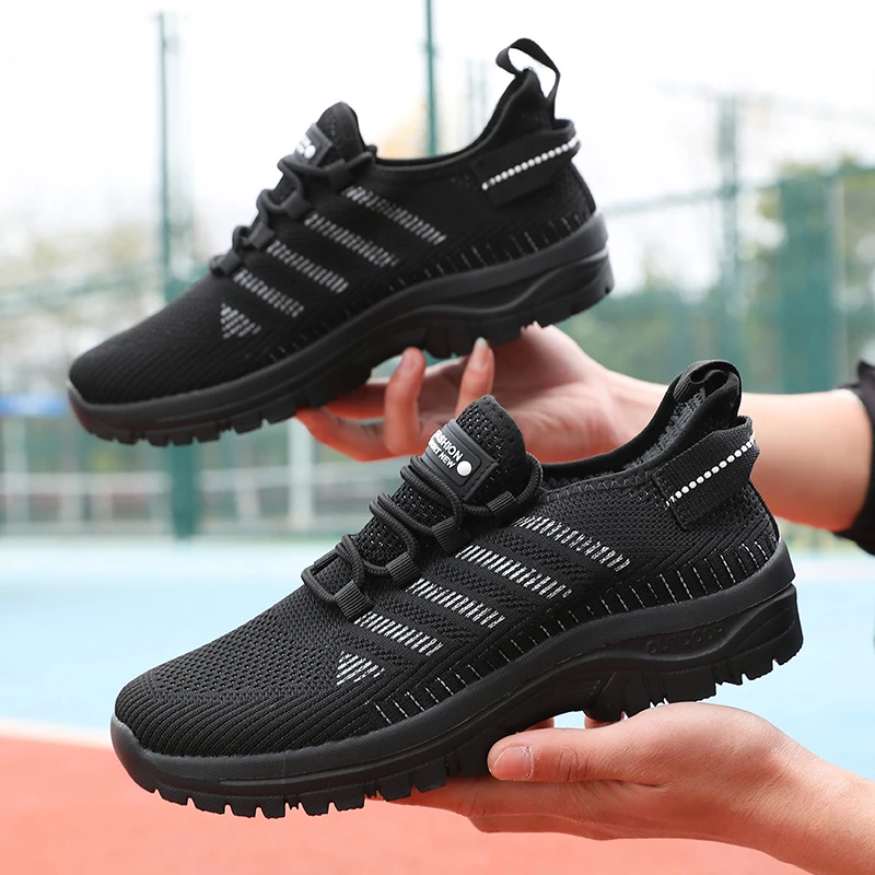 Comfortable Men's Running Shoes Mesh Breathable Soft Sole Comfortable Lace Up Shoes Lightweight Summer Exercise Tennis Shoes
Comfortable Men's Running Shoes Mesh Breathable Soft Sole Comfortable Lace Up Shoes Lightweight Summer Exercise Tennis Shoes