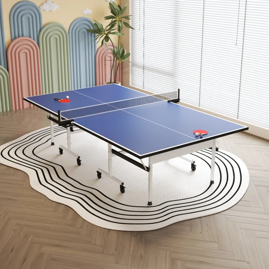 Foldable Inside Professional MDF Indoor Ping Pong Table with Quick Clamp Table Tennis Net and Post Set
Foldable Inside Professional MDF Indoor Ping Pong Table with Quick Clamp Table Tennis Net and Post Set