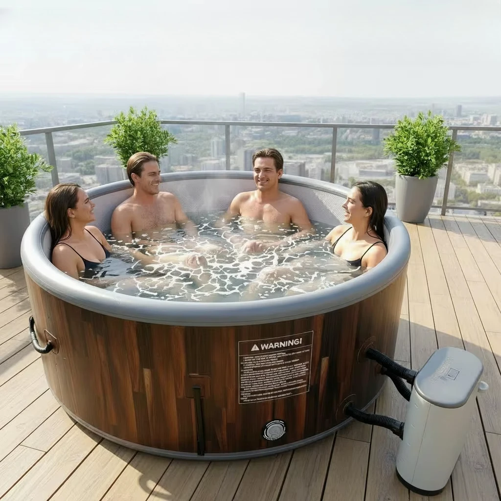Custom Inflatable Spa Pool Round Shape 4-6 Persons Family Size Hot Spa Tub With Pump Outdoor
Custom Inflatable Spa Pool Round Shape 4-6 Persons Family Size Hot Spa Tub With Pump Outdoor